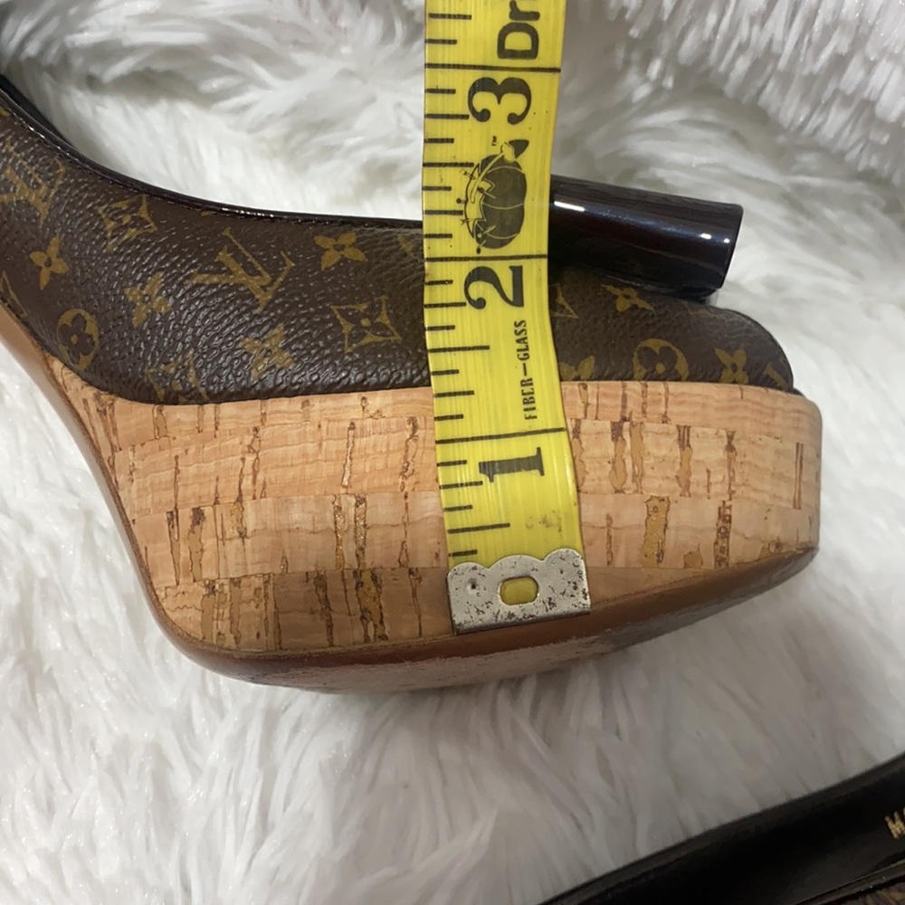 Authentic Louis Vuitton Rivoli cork  monogram pumps heels - Picture 10 of 10